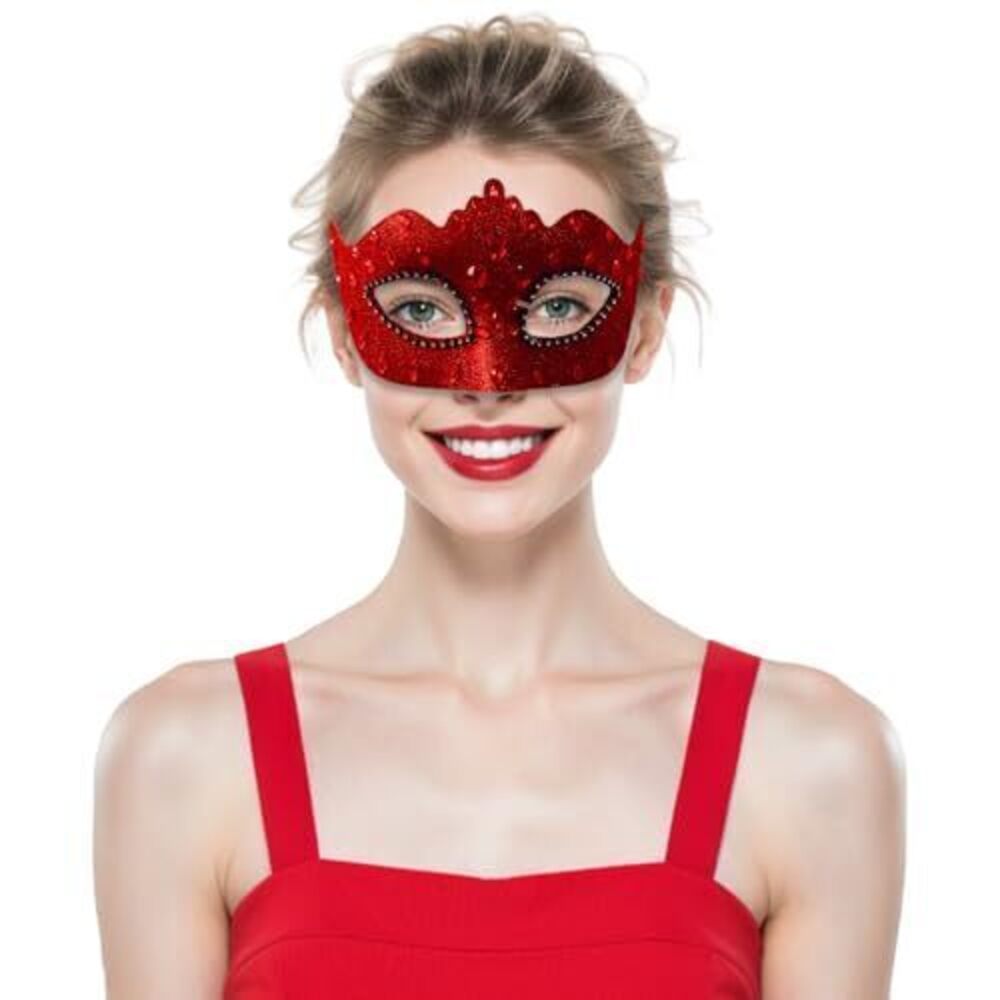 5151 Diamond Inlaid Masquerade Mask, Mysterious Dance Venice Ball